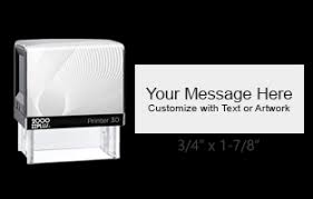 22 x 57 mm | 7/8 x 2 1/4 inch . Cosco 2000 Plus Printer 30 Self Inking Stamp Rubber Stamp Champ