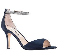 Nina Single Band With Rhinestone Ankle Strap Sandals Volanda Qvc Com