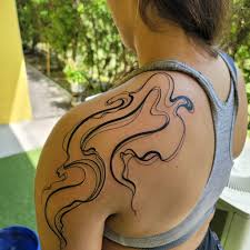 Very fun sternum tattoo I did this last week. Thanks for looking! Like it  if you like it!!!