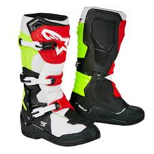 Alpinestars Mx Boots Tech 3 Black White Yellow Fluo