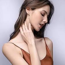 PHNIBIRD Kulak Klipsleri Kulak Deliksiz Bayanlar 925 Ayar Gümüş Damla Küpe  Uzun Zirkonyalı Düğün Küpeleri Anne Kadın Kız Gelin İçin (A) :  Amazon.com.tr: Moda