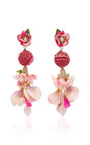 Plumeria Earrings By Ranjana Khan For Preorder On Moda Operandi Designer Fashion Jewelry Floral Womens Fashion Jewelry