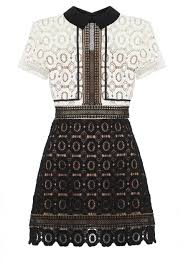 Black And White Self Portrait Dress Self Portrait Felicia Lace Mix Dress In Black Off White With Exquisitely Detailed Floral Lacework Self Portrait S Felicia Lace Mix Dress I Cocktail Dress Lace