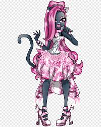Monster high coloring pages catty noir. Monster High Friday The 13th Catty Noir Doll Toy Mattel Doll Fashion Illustration Fictional Character Png Pngegg
