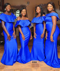 Bridesmaids Blue Bridesmaid Dress Nigerian Bridesmaids Mermaid Bridesm Long Bridesmaid Dresses Plus Size Wedding Guest Dresses Bridesmaid Dresses Long Blue
