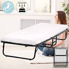 Best Seller Folding Bed Guest Rollaway Twin Size Camping Cots Bed Metal Frame 3 Inch Foam Mattress 330lbs Capacity Hea In 2020 Folding Beds Camping Cot Bed Guest Bed