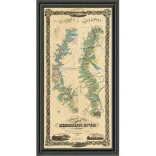 Chart Of The Lower Mississippi River 1858 Framed Print East