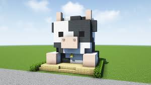 マイクラ建築：かわいい牛の家。ホルスタイン柄。簡単10×10。No.141｜SOUのマイクラログ