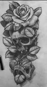 Black And White Vintage Style Flower Sleeve Tattoo Skulls Skull Rose Tattoos Skull Tattoo Flowers Forearm Tattoo Design