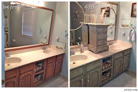 Painting the cabinets in an alternative manner using these combinations might not be a good idea since your kitchen will look striped and lesser attractive with these dark hues. Bathroom Vanity Makeover With Annie Sloan Chalk Paint