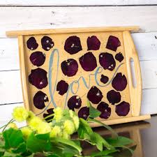 Choose various kinds of ferns it is very important that you use the exact measurements or the resin will not set. Pressed Rose Petal And Resin Serving Tray Resin Crafts