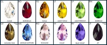 crystal color reference guide lighting by pecaso