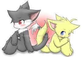 Maybe you would like to learn more about one of these? Furry Love Yellow Black Wolf White Anime