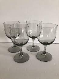 Vintage Kastrup Holmegaard Glasses Smoke Claret Wine Glasses Etsy Glassware Set Crystal Goblets Wine Glasses