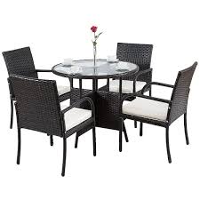 Tangkula 5 Pcs Patio Dining Set Outdoor Wicker Rattan Table And Chairs Read More At Patio Furniture Sets Rattan Patio Furniture Wicker Outdoor Furniture Set