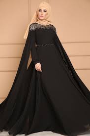 Yeni Urun Omuzlari Pelerinli Tesettur Abiye Siyah Urun Kodu Dmn8023 314 90 Tl Abaya Fashion Fashion Hijab Fashion