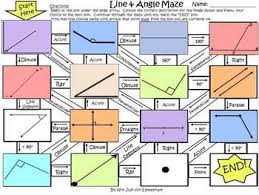 Line And Angle Geometry Maze Activity Teaching Geometry Geometry Learning Math