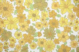 Retro Wallpaper By The Yard 60s Vintage Wallpaper 1960s Yellow Daisies Mod Floral Laptop Wallpaper Laptop Wallpaper Desktop Wallpapers Cute Desktop Wallpaper