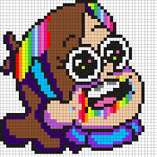 Mabel Pines On Smile Dip Pixel Art Grid Anime Pixel Art Pixel Art