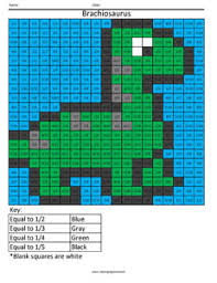 Arrow_back back to fraction, decimal and percentage equivalence fraction, decimal and percentage equivalence: Fractions Decimals And Percentages Coloring Squared