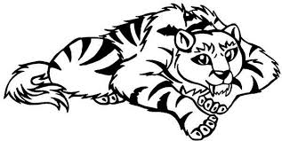Tiger coloring pages are a fun way for kids of all ages, adults to develop creativity, . A Cartoon Illustration Of Sabretooth Tiger Coloring Page Download Print Online Coloring Pages For Free Color Nimbus