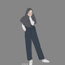 Animasi buaya png meme lucu. 20 Gambar Animasi Hijab Tomboy