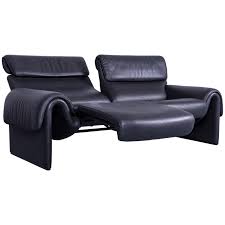 De Sede Ds 2000 Designer Sofa Black Leather Relax Function Couch Switzerland Black Sofa Sofa Design Couch