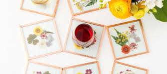 Wedding el stage decoration hanging flower ladder scene rose valentine's day gifts for girlfriend handmade decorative flowers & wreaths. Diy These Pretty Coasters Instead Of Buying Flowers For Mom Brit Co
