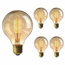 These antique edison light bulbs are the perfect complements of homemade lights and lamps, and a great way to adding wow to any neglected light fixture! Kingso Vintage Edison Bulb 60w Incandescent Antique Dimmable Light Bulb Dimmable For Home Light Fixtures Squirrel Cage Filament E27 Base G80 110v 4 Pack Vintage Light Bulbs Light Bulb Edison Light Bulbs