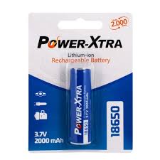 3.7 volt rechargeable battery 18650: Power Xtra 3 7v Li Ion 18650 2000 Mah Battery With Blister Top Head Power Xtra