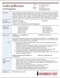 civil engineer resume 2017 samples 