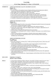Associate Business Analyst Resume Samples Velvet Jobs