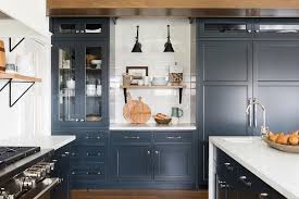 dark blue kitchen cabinets with