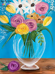 Can you use acrylic water in a clear vase? Flower Vase Painting Step By Step Acrylic Painting Tutorial
