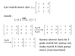 Berikut ini saya postingkan tentang langkah mudah mencari invers matriks ordo 3x3 (menggunakan aplikasi di m4thguru), kkaktri akan membagikan cara mencari invers matriks ordo 3x3 secara manual atau dengan rumus yang sudah ada, dan kalian juga bisa secara otomatis menggunakan aplikasi mencari invers matriks yang kaktri sudah buat di bagian akhir postingan ini. Matriks Invers 08 04 Ppt Download