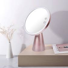 Improve your chances of a perfect shave or a make up victory by investing in a magnifying make up mirror with lights, and youll be able to get ready for your day at work or big night out with confidence. Lighted Makeup Mirror With Bluetooth Speaker Fascinate Rechargeable Led Mirror Light With 7x Magnification Adjustable Color Brightness For Countertop Cosmetic Makeup Price In Saudi Arabia Souq Saudi Arabia Kanbkam