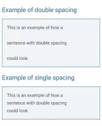 Double space between lines simply means that there is a blank line between each line type. What Does Double Spacing Mean Quora