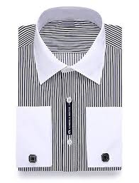 Black Stripe French Cuff Dress Shirt Fcds71 French Cuff Dress Shirts Best Dress Shirts Shirt Dress