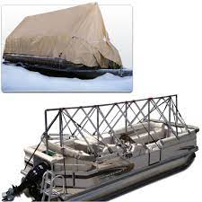 1 x boat cover 5 x straps 1 x storage bag. Navigloo Boat Shelter For 23 Ft 24 Ft Pontoon Boats Covers Motor Iboats
