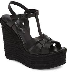 Black And White Espadrille Wedges Tribute Woven Leather Espadrille Wedge Sandals In White In 2020 Espadrilles Wedges Espadrilles Leather Espadrilles