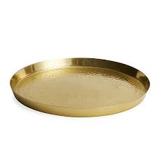 Gold Metal Hammered Tray Gold Home Accessories Gold Tray Gold Metal