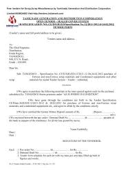 Let's say, you found a sandvich & a jag. Tamilnadu Generation And Distribution Corporation