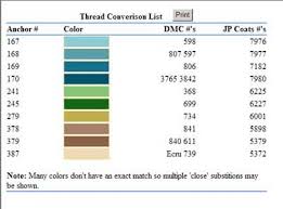 Thread Conversion Anchor Dmc Soie Dalger Cross Stitch