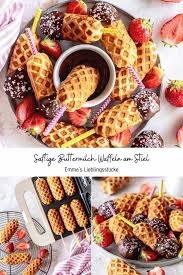 Waffelparty Zu Hause Mit Buttermilch Waffeln Am Stiel Emma S Lieblingsstucke Waffel Am Stiel Essen Lebensmittel