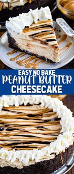 This Easy No Bake Peanut Butter Cheesecake Is Full Of Peanut Butter Fla In 2020 Peanut Butter Cheesecake Recipes Delicious Cheesecake Recipes Peanut Butter Cheesecake