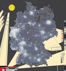 Light Pollution Map Of Germany Light Pollution Germany Map Light Pollution Map