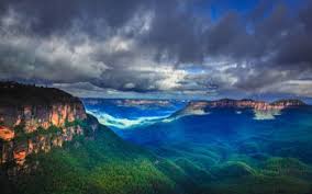 Desktop mountain rainmeter sky wallpaper aesthetic beautiful landscape minimal. 10 Blue Mountains Hd Wallpapers Background Images