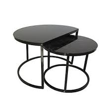 Tables Basses Gigognes Maoni Noir Imitation Marbre But Salon Design Meuble Meuble Canape Table Table Marbre