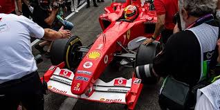 The reigning european f3 champion, a ferrari junior driver, will also test for alfa romeo on wednesday. Michael Schumacher Emotion Pur Mick Schumacher Fahrt Alten Ferrari Seines Vaters Kolnische Rundschau