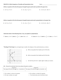 I finished up the lesson with an activity. Practice 4 3 Write Equations Of Parallel And Perpendicular Lines